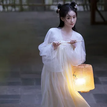 Женствена рокля Hanfu, древнекитайский традиционен костюм Hanfu, женски костюм за cosplay, вечерни комплекти дрехи феи Hanfu, ежедневно пътуват до работа