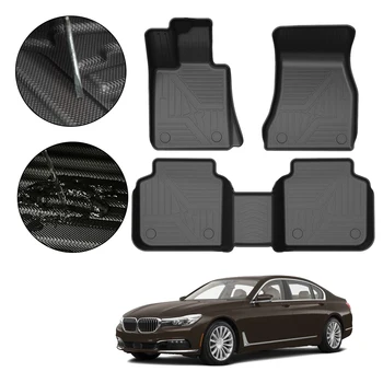 За BMW 7 серия 2016 2017 2018 2019 5- Автомобилни постелки Seat TPE, водоустойчив нескользящие аксесоари за автостайлинга, автомобилен интериор