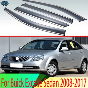 За Buick Excelle седан 2008-2017 Пластмасов външен козирка вентилационни завеси на прозореца защита от слънце и дъжд дефлектор 4 бр.