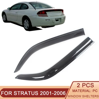 За Dodge Stratus 2001-2006 Coupe Auto Черно Оцветени Козирка На Страничните Прозорци На Автомобила Вентилационни Покривала За Подслон Защита От Дъжд Врата Козирка