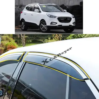 За HYUNDAI IX35 2010-2011 2012 2013 2014 2015 2016 2017 автомобили стикер Пластмасово стъкло вятърна козирка за защита от дъжд/слънце отдушник
