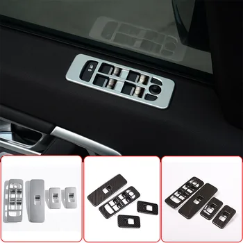 За Land Rover Discovery Sport 2015-2019 ABS Хром/от въглеродни влакна рамка на ключа стеклоподъемника Декоративна стикер автомобилни аксесоари