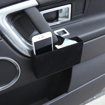 За Land Rover Discovery Sport 2015-2019 ABS черна кутия за съхранение на вратите на автомобила Притежателя на телефона Контейнер организатор на автомобилни аксесоари
