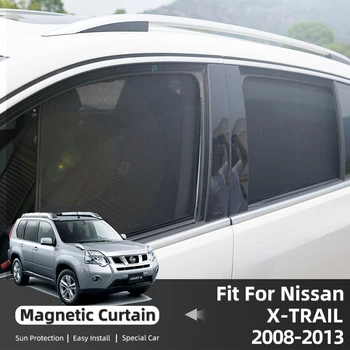 За Nissan X-TRAIL T31 XTRAIL 2008-2013 Магнитен Авто сенника на Предното Предното Стъкло Шторка Задното Странично Прозорец на сенника Щит