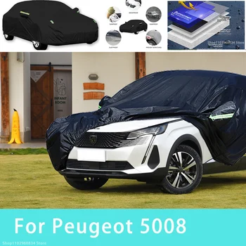 За Peugeot 5008 Външна защита на Пълни автомобилни седалките Снежна покривка козирка Водоустойчив прахозащитен външни автомобилни аксесоари