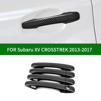 За Subaru XV-CROSSTR 2013-2017 Лъскаво черен модел от Въглеродни влакна, странични Дръжки на Вратите, Капаци Апликации 2014 2015 2016