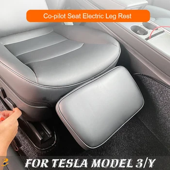 За Tesla Model3/Y 2017-2022 Седалката на втория пилот Електрическа Опора За Краката на Промяна на Тавичката За Краката Наколенник За Краката Удлинительный Мат Кожена Тава За Почивка
