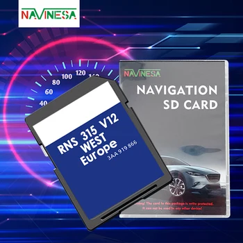 За VW RNS Превозвача (T5-GP) 2010-2015 Навигационна карта с памет SD 8 GB Калъф за карти на Западна Европа Германия