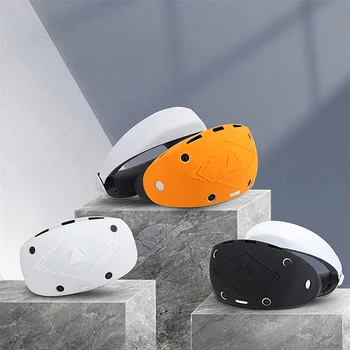 Защита от драскотини (удебелени версия) Защита от падане Оранжев черен прозрачен силиконов защитен калъф за аксесоари PS VR2