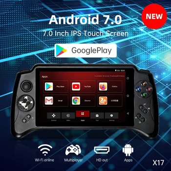 Игрова конзола X17 5000 ма Android portable 7-инчов игрова конзола PSP, аркада с голям екран, ръчно сензорен екран, носталгично Ретро подаръци за дома.