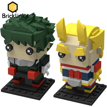 Идеи Bricklink Мультяшные аниме фигурки My Hero Academia Deku All Might Модел Brickheadz градивните елементи на Играчки за детски подарък