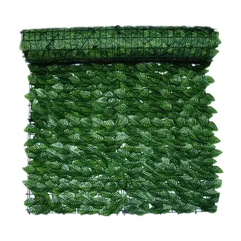 Изкуствена Плет Зелен Лист Ограда Екран Завод Стена Фалшива Трева Декоративен Фон Защита На Личния Живот На Домашния Балкон Градина