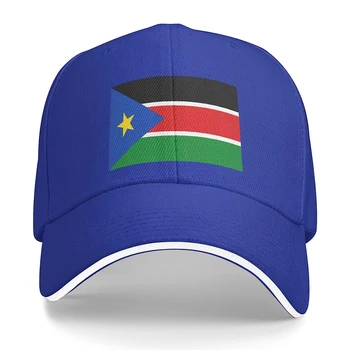 Инструментална Лента Флаг Южен Судан Бейзболна Шапка Унисекс, Подходящ За Мъже И Жени Регулируема Шапка За Татко, Шапка за Сандвич