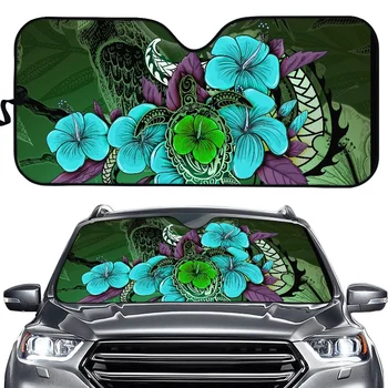 Интериор Авто Дизайн с Полинезийскими цветя Авто Козирка Лятна Защита от Uv сенника на Предното стъкло, Лесен за инсталация Аксесоари