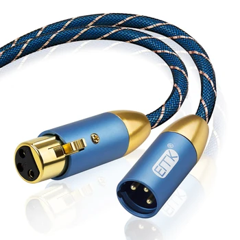 Кабел EMK XLR Микрофон Аудио кабел-пистолет кабел удължителен кабел XLR от мъжа към жената XLR кабел за смесител стереоусилителя