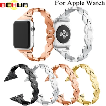 Каишка за часовник Каишка за Apple Watch Въжета 38 мм 42 мм Регулируема Каишка от Неръждаема Стомана за iwatch серия 4 3 2 1 гривна Гривна