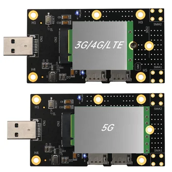 Карта адаптер Dual SIM-USB M. 2 Key B за разширителни карти адаптер USB3.0 с два слота за NANO