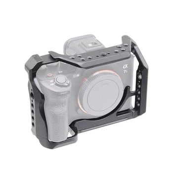 Клетка за фотоапарат Sony A7S3 с прикрепен за студено башмака от алуминиева сплав, полнокадровый калъф-заек за Алфа 7S III A7SIII