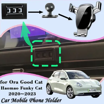 Кола за мобилен Телефон За Ora Good Cat Фънки Cat GWM Ora 2020 ~ 2023 Въртящи се На 360 Градуса GPS Гравитационното Монтиране на Аксесоари За Подкрепа