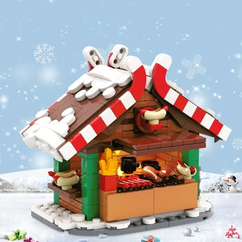 Коледен магазин за строителни блокове за печене, идеи Moc, подвесная модел украшения във формата на имел, комплекти 