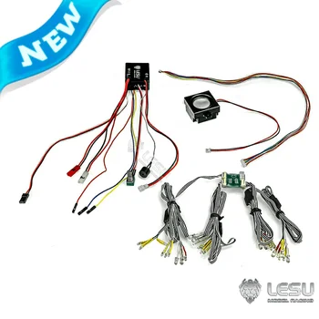 Комплект аудио система LESU Light LED Group за 1/14 радиоуправляемого самосвала, строителна техника, подобрени аксесоари TH23021