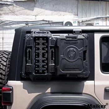 Комплекти панели разширяване на страничните прозорци на автомобила от алуминий 4x4 с монтиране на стена на резервоара с обем 9 л, дърпане такса за Jeep Wrangler JL 2018 г. + offroad Maiker