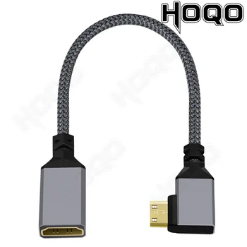 Конвертор, който е съвместим с Minihdmi, HDMI-съвместим женски лакът C конвертиране на видео данни във формат HD за мъже и жени, използван за свързване на камера