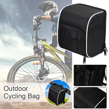 Контейнер за съхранение на електрически велосипед, водоустойчива чанта за телефон на преден кормилото на велосипеда, баланс кран, чанта за конна езда, сгъваема чанта на волана