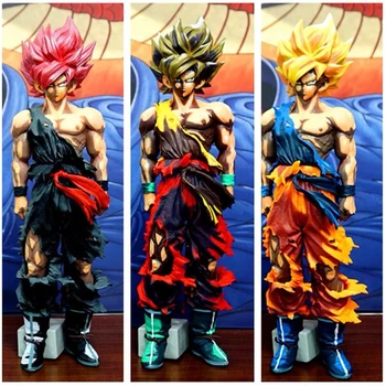 Кукла аниме Dragon Ball Z SMSP Super Saiyan Goku Комикси, цвят черно и бяло, основният цвят, модел 35 см, са подбрани играчка