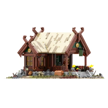 Къщата на ковача на Рохан Строителни блокове Филми Архитектура на средната земя Модел декорации DIY магазин за детски подаръци, играчки