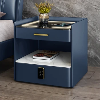 Луксозни италиански нощни шкафчета с минималистичными чекмеджета за грим, нощно шкафче с безжично зарядно устройство, мебели за хола Nachttisch