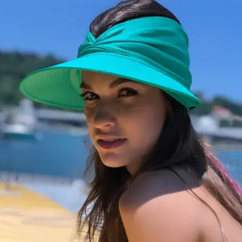 Лятна анти-ултравиолетова еластична дамски куха шапка, плажна шапка, солнцезащитная шапка с негабаритными полета