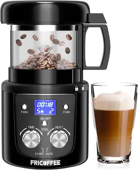 Машина за печене на зърна за домашна употреба, Печене на кафе с Визуални Утолщением Стъкло, Автоматичен режим, 110 ~ 120 В, 1400 W