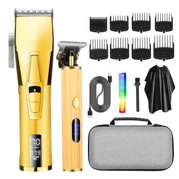 Машинка за подстригване за коса за мъже, самобръсначка, професионална машина за подстригване, мъжки фризьорски машинка за оформяне на брада, акумулаторна машина за подстригване на коса