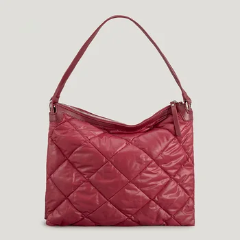 Мека найлонова голяма чанта, зимно naka памучен чанта, модерен мека чанта на рамото, женски обикновена чанта с горната дръжка, портфейли 2022 Ins