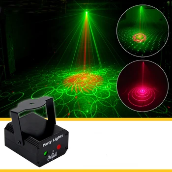 Мини-диско лазерен проектор UV USB акумулаторна RGB led DJ стробоскоп с ефект Фиеста Празнична парти осветление света