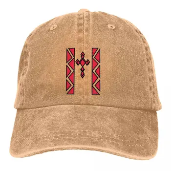 Многоцветен шапка с етиопски кръст, дамски шапка с козирка, модни персонализирани шапки със защита от козирка