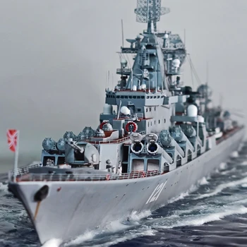 Модел Крайцер Воден Пейзаж на кораба Модел на Москва Военен Кораб Славно клас за Събиране на Подаръци За военни Феновете на Сувенири
