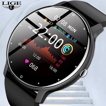 Модерен смарт часовници LIGE, мъжки фитнес гривна, монитор на сърдечната честота, мониторинг на кръвното налягане, спортен тракер, умни часовници, подарък за жени 2023