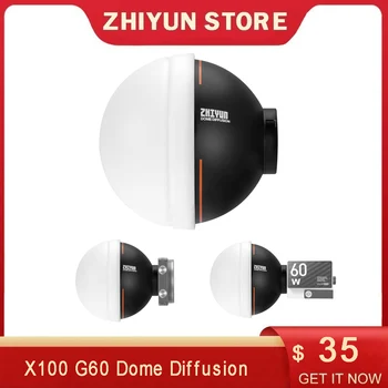 Модификатор на Диффузионного светлина ZHIYUN Dome Diffusion Софтбол с Рефлектор ZY Mount за видеосвета Zhiyun Molus X100 Molus G60 COB