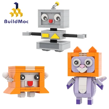 Монтаж на MOC машини Cat Foxys Boxys LankyBoxs Стифиране блокове Проекти за събиране на тухли Детски играчки, Хоби