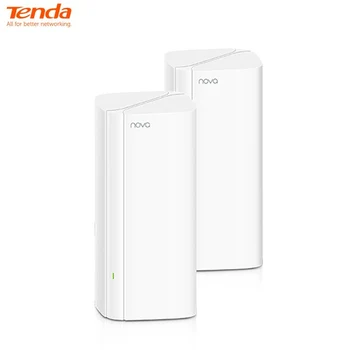 Мрежова маршрутизирующая система Tenda WiFi6 EM12/EC12 AX3000 Wi-Fi6 (802.11 ax) обхваща до 5500 Кв..Ft 3 Gigabit портове Четириядрен процесор Лесна настройка