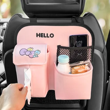 Мультяшная чанта за съхранение на задната седалка на колата, богат на функции подвесная чанта за съхранение, автомобили кутия за салфетки, закачалка за пътуване, автоконтейнер