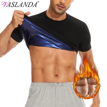 Мъжка риза за сауна, отразител на тялото, корсет за отслабване, утягивающий костюм за сауна, върхове, коригиращото бельо, тренировка във фитнеса