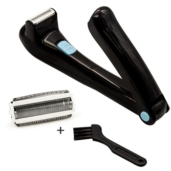 Мъжки бръснач за бръснене на 180 градуса Сгъваема електрическа самобръсначка за коса на гърба Батерия за Ръчно премахване на коса с дълга дръжка