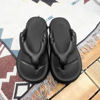 Мъжки Дамски летни 2023 нови чехли на равна подметка с хубав модел от картун ярки цветове, улични нескользящие плажни сандали, обувки