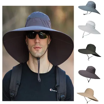Мъжки рибарска шапка с увеличение на полета, водоустойчив градинска солнцезащитная шапка, козирка, туристически шапки, шапки за катерене, безплатна доставка