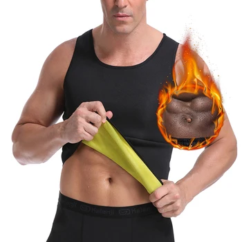 Мъжки топла термо-отразител на тялото, риза, тренировъчен костюм за сауна, мазнини горелка на корема, най-добрият треньор за корема, майк за отслабване