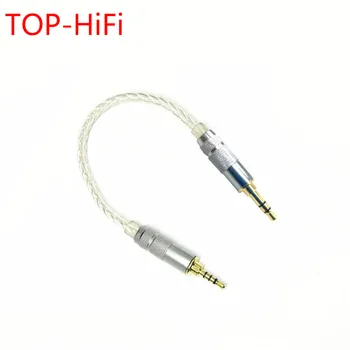 Най-Hi-Fi 2,5 мм TRRS Баланс от щепсела до 3,5 мм Stero Включете 8Croes Посеребренный аудио Aux кабел от щепсела до штекеру