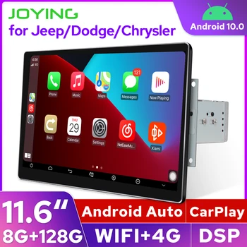 Най-новият 8 GB 128 GB 11,6 Инча Android Авто Радио Мултимедиен Плейър GPS Антена Carplay За Jeep Wrangler/Grand Cherokee 2009-2011